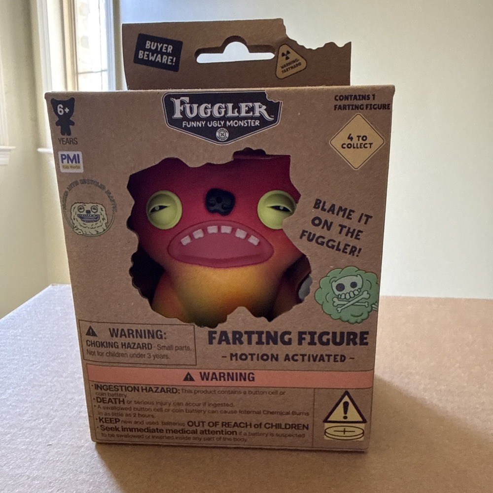 Fuggler Farting Figure Monster Kids Unisex OS Red Yellow New Motion Activated‎